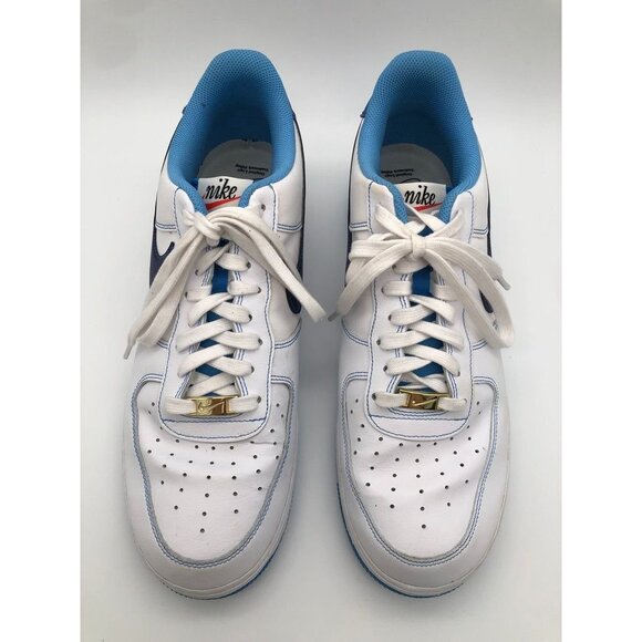 Nike Air Force 1 Low First Use Sneakers White/University Blue DA8478-100 Mens 13 - Picture 4 of 11